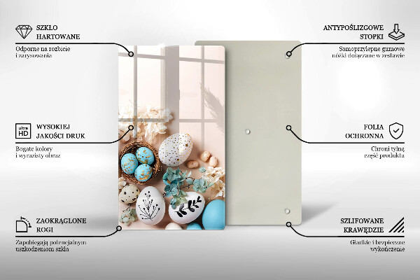 Tocător din sticlă Decoratiuni de Paste