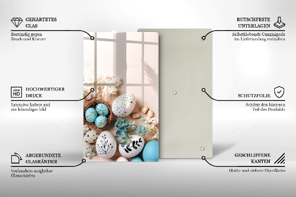 Tocător din sticlă Decoratiuni de Paste