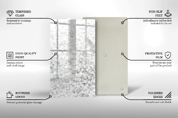 Tocător din sticlă Cristale de sare