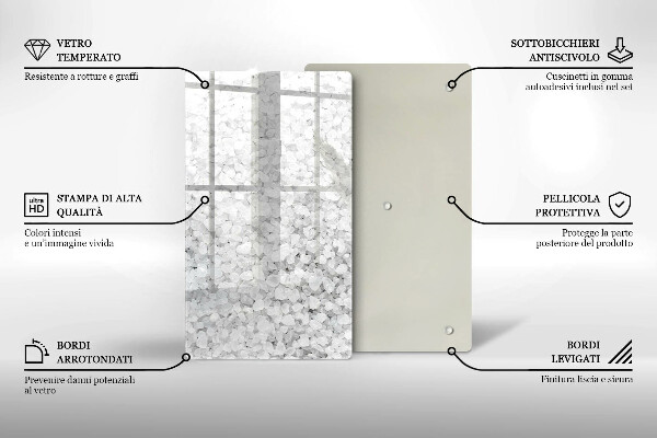 Tocător din sticlă Cristale de sare