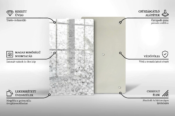 Tocător din sticlă Cristale de sare