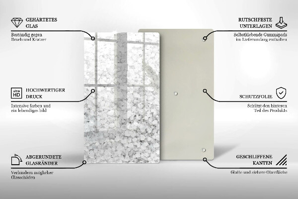 Tocător din sticlă Cristale de sare