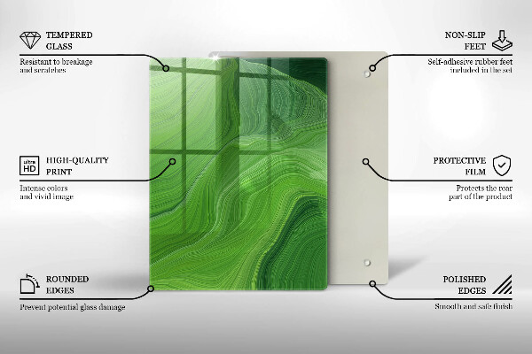 Tocător din sticlă Cristale de sare