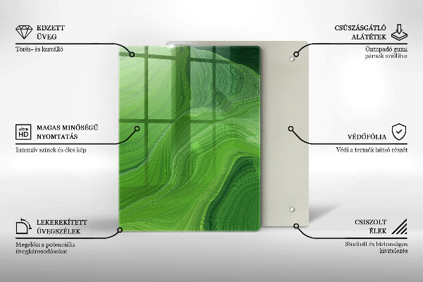 Tocător din sticlă Cristale de sare