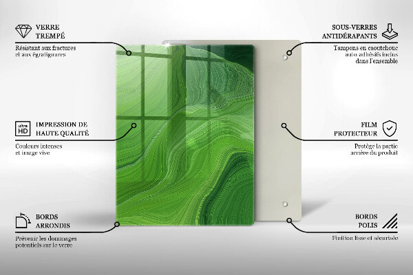 Tocător din sticlă Cristale de sare
