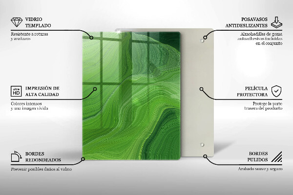 Tocător din sticlă Cristale de sare