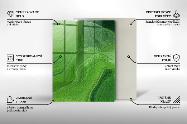 Tocător din sticlă Cristale de sare