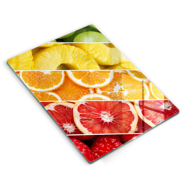 Tocător din sticlă Fructe colorate