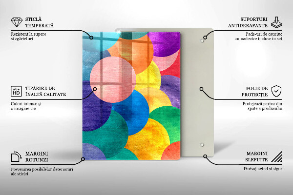Tocător din sticlă Linii geometrice