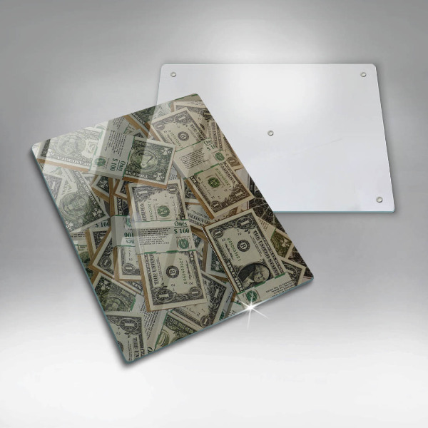 Tocător din sticlă Bani dolari