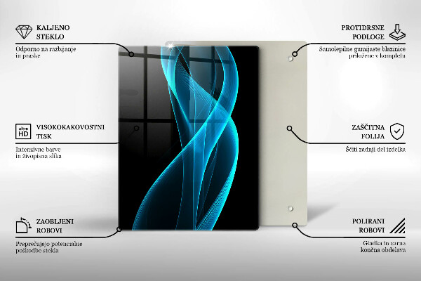 Tocător din sticlă Prim-plan cu cireșe