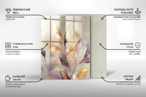 Tocător din sticlă Legume pe masă