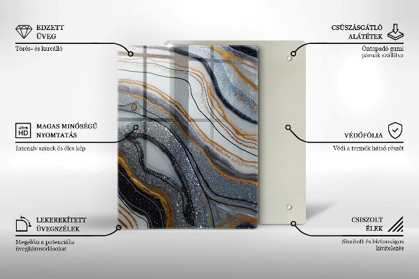 Tocător din sticlă Lămâi suculente