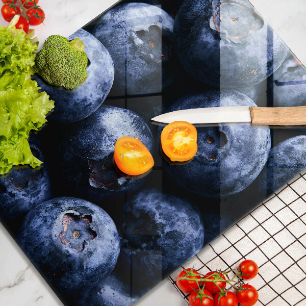 Tocător din sticlă Prim-plan cu fructe de padure