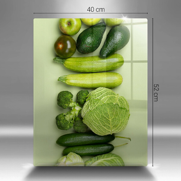 Tocător din sticlă Fructe și legume verzi