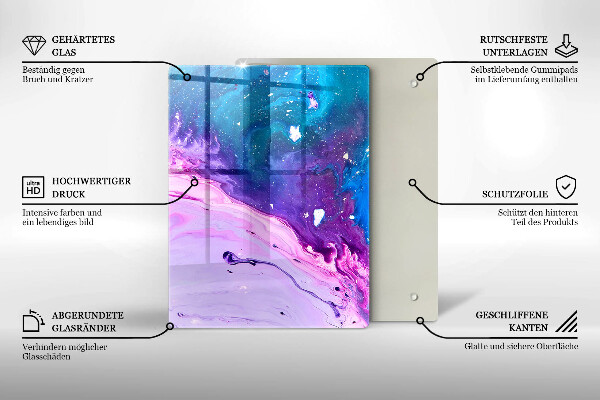 Tocător din sticlă Fructe și legume verzi