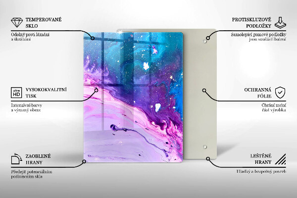 Tocător din sticlă Fructe și legume verzi