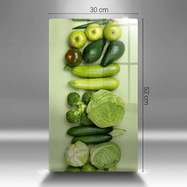 Tocător din sticlă Fructe și legume verzi