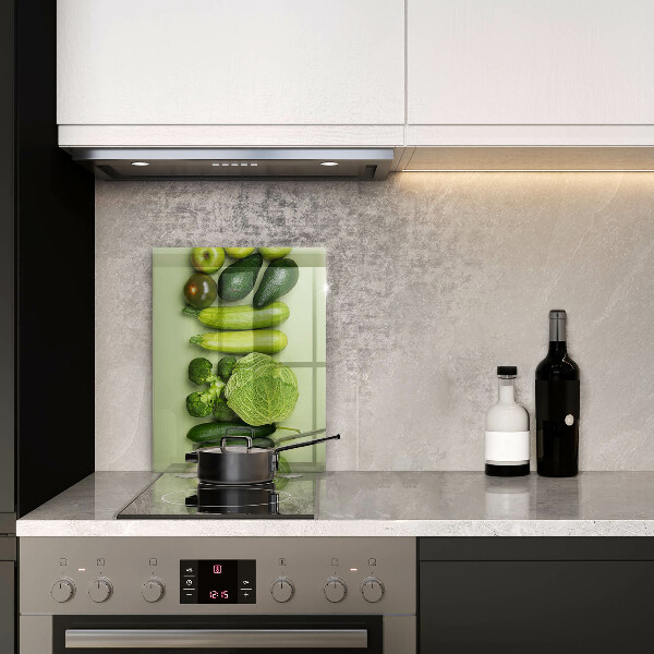 Tocător din sticlă Fructe și legume verzi