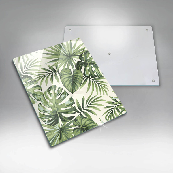 Tocător de bucătărie Ilustrație cu frunze de monstera