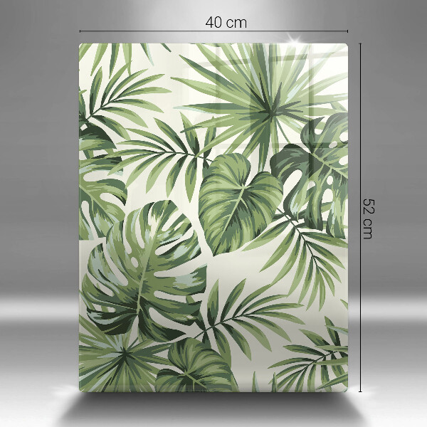 Tocător de bucătărie Ilustrație cu frunze de monstera