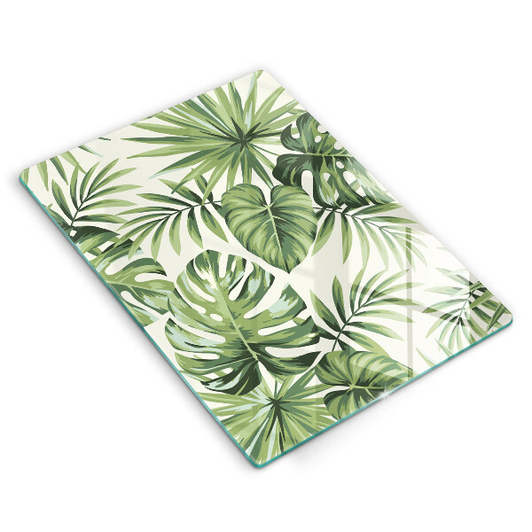 Tocător de bucătărie Ilustrație cu frunze de monstera
