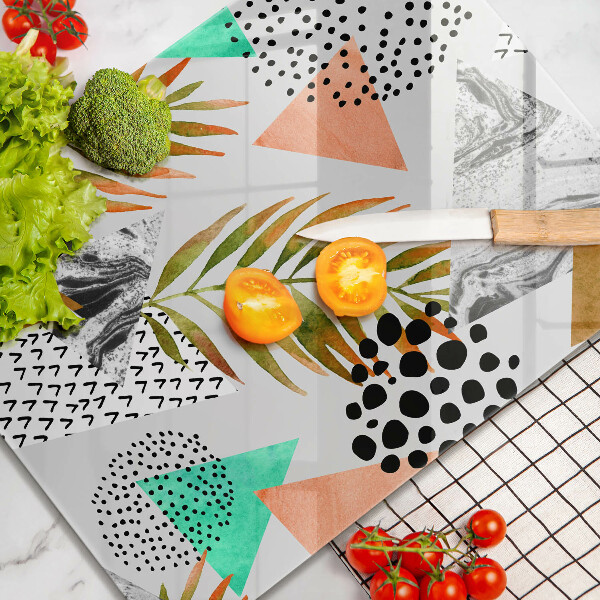 Tocător de bucătărie Model de frunze Boho