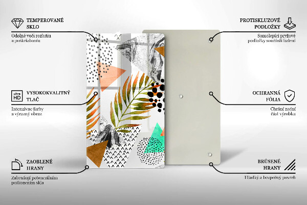 Tocător de bucătărie Model de frunze Boho