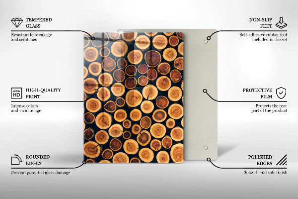 Tocător de bucătărie Model de frunze Boho