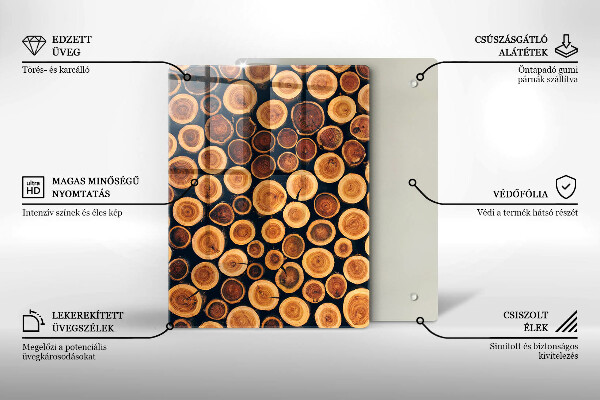 Tocător de bucătărie Model de frunze Boho