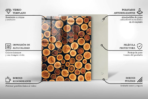 Tocător de bucătărie Model de frunze Boho