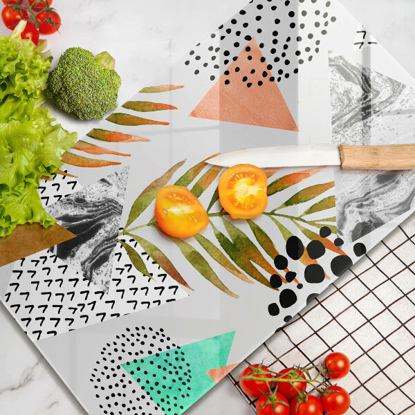 Tocător de bucătărie Model de frunze Boho