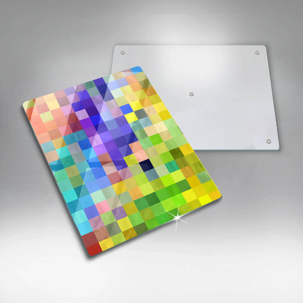 Tocător de bucătărie Pătrate de pixeli colorate