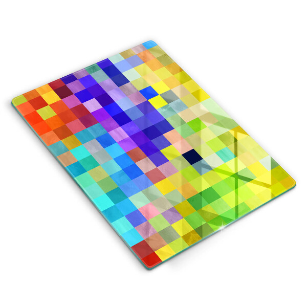 Tocător de bucătărie Pătrate de pixeli colorate