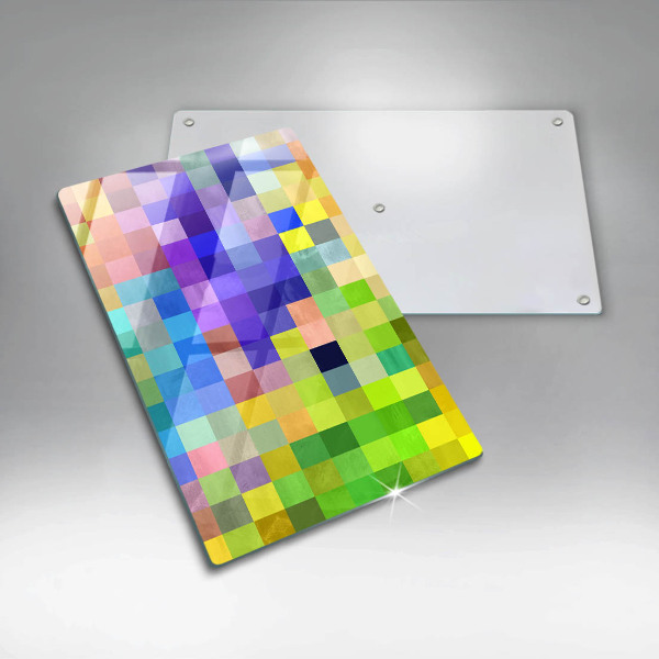 Tocător de bucătărie Pătrate de pixeli colorate