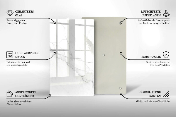 Tocător de bucătărie Marmură albă delicată