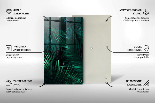 Tocător de bucătărie Frunze sălbatice ale junglei