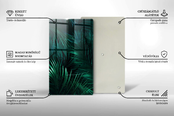 Tocător de bucătărie Frunze sălbatice ale junglei