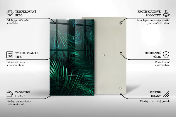 Tocător de bucătărie Frunze sălbatice ale junglei