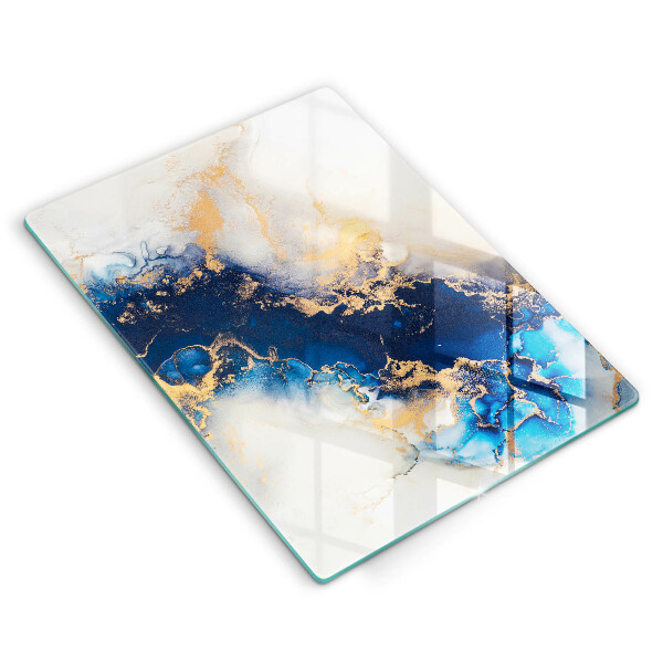 Tocător de bucătărie Abstracție cu albastru