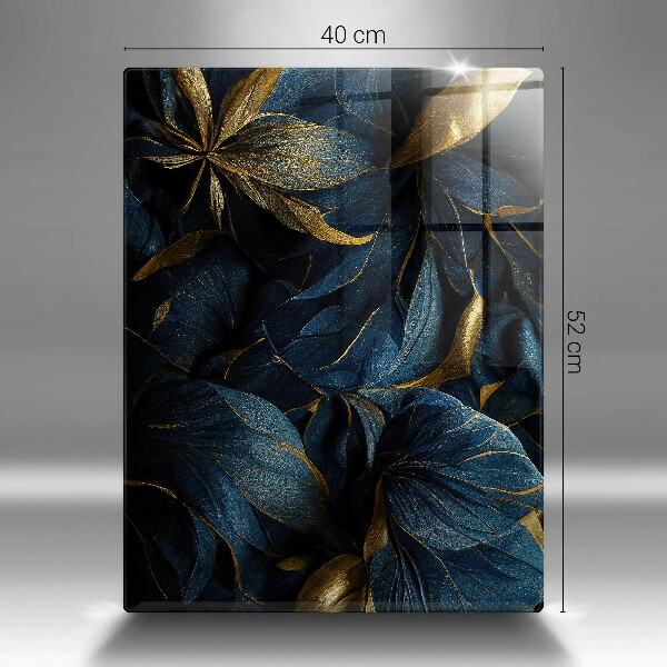 Tocător de bucătărie Frunze decorative cu aur