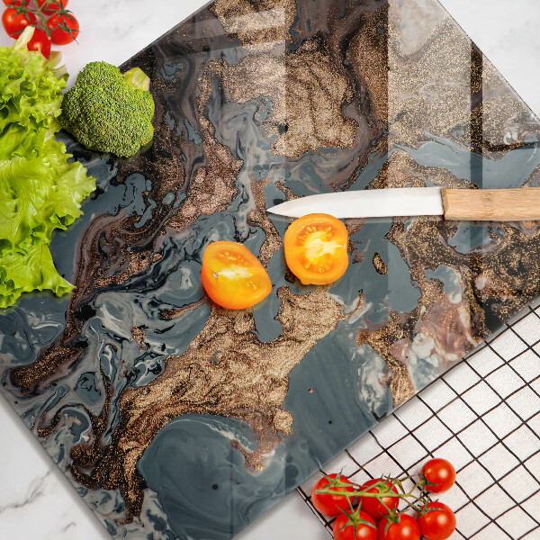 Tocător de bucătărie Stâncă decorativă cu aur