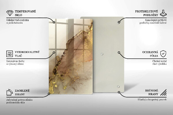 Tocător de bucătărie Abstracția aurului