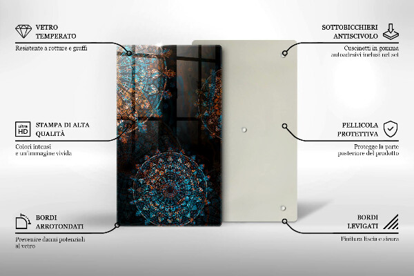 Tocător de bucătărie Roți Boho vintage