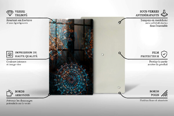 Tocător de bucătărie Roți Boho vintage