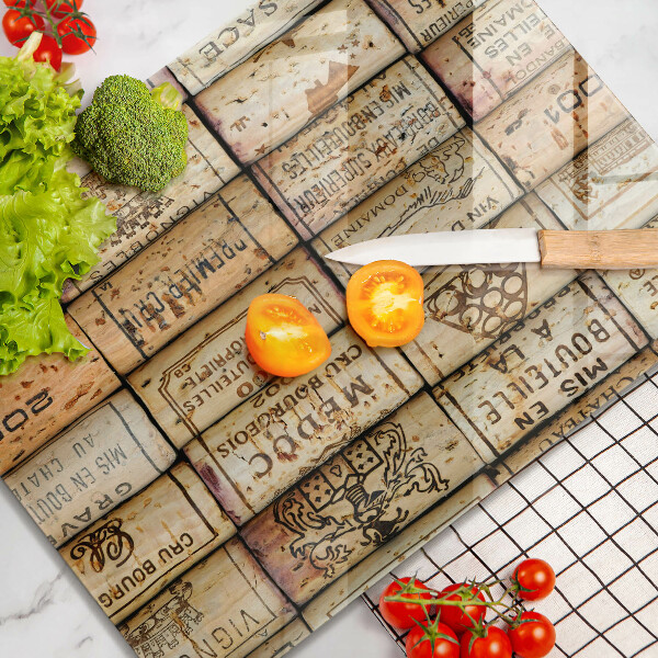 Tocător de bucătărie dopuri de vin vechi