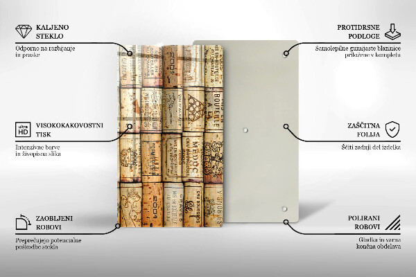 Tocător de bucătărie dopuri de vin vechi