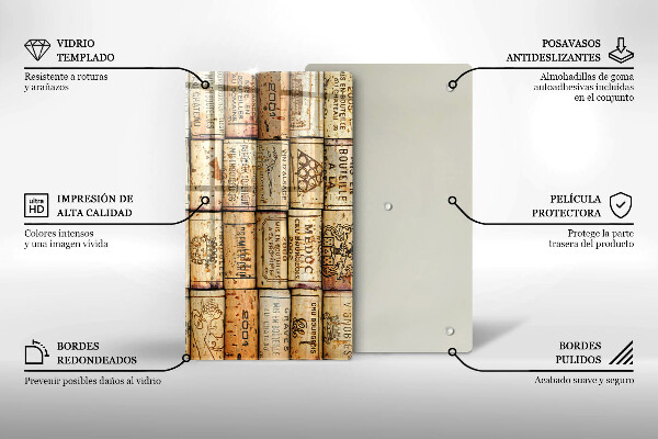 Tocător de bucătărie dopuri de vin vechi