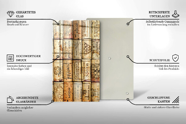 Tocător de bucătărie dopuri de vin vechi