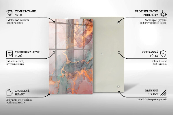 Tocător de bucătărie Marmură cu aur
